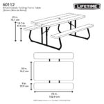 Lifetime 6ft (1.82m) Classic Folding Picnic Table - Model 60112 - Image 2