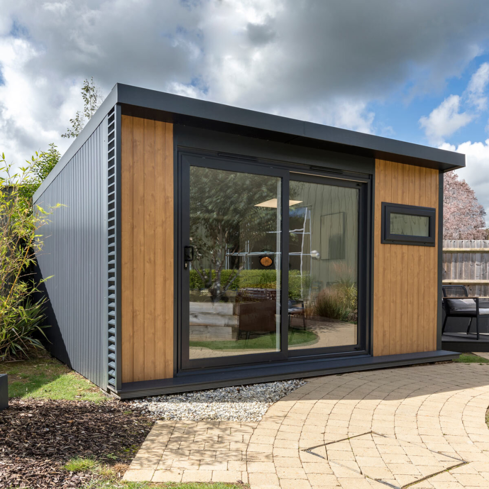 Installed Green Retreats Basebox Plus Garden Room, External Footprint 4920mm (w) x 3250mm (d)