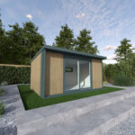 Installed Green Retreats Basebox Plus Garden Room, External Footprint 4920mm (w) x 3250mm (d) - Image 2