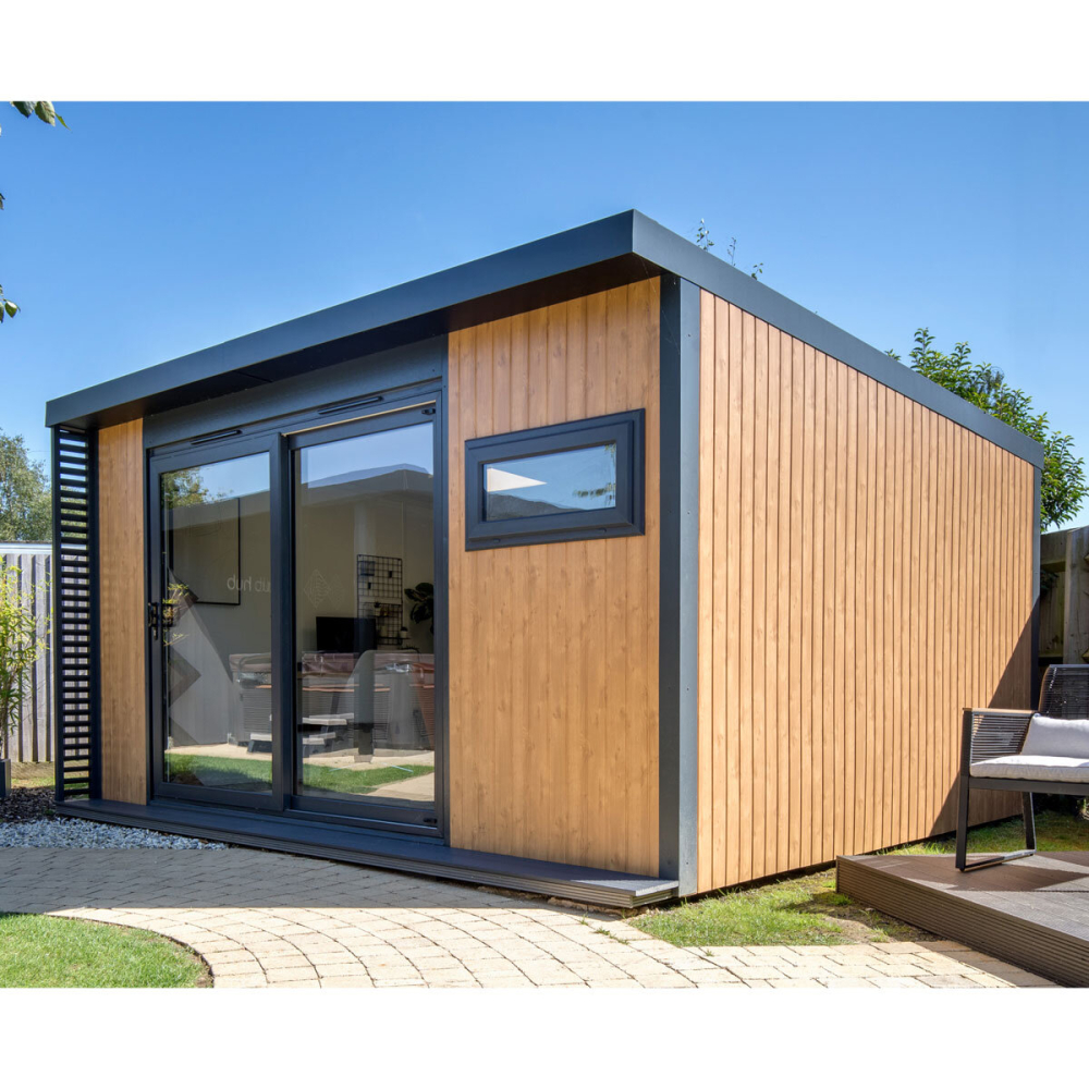 Installed Green Retreats Basebox Plus Garden Room, External Footprint 4310mm (w) x 3250mm (d)