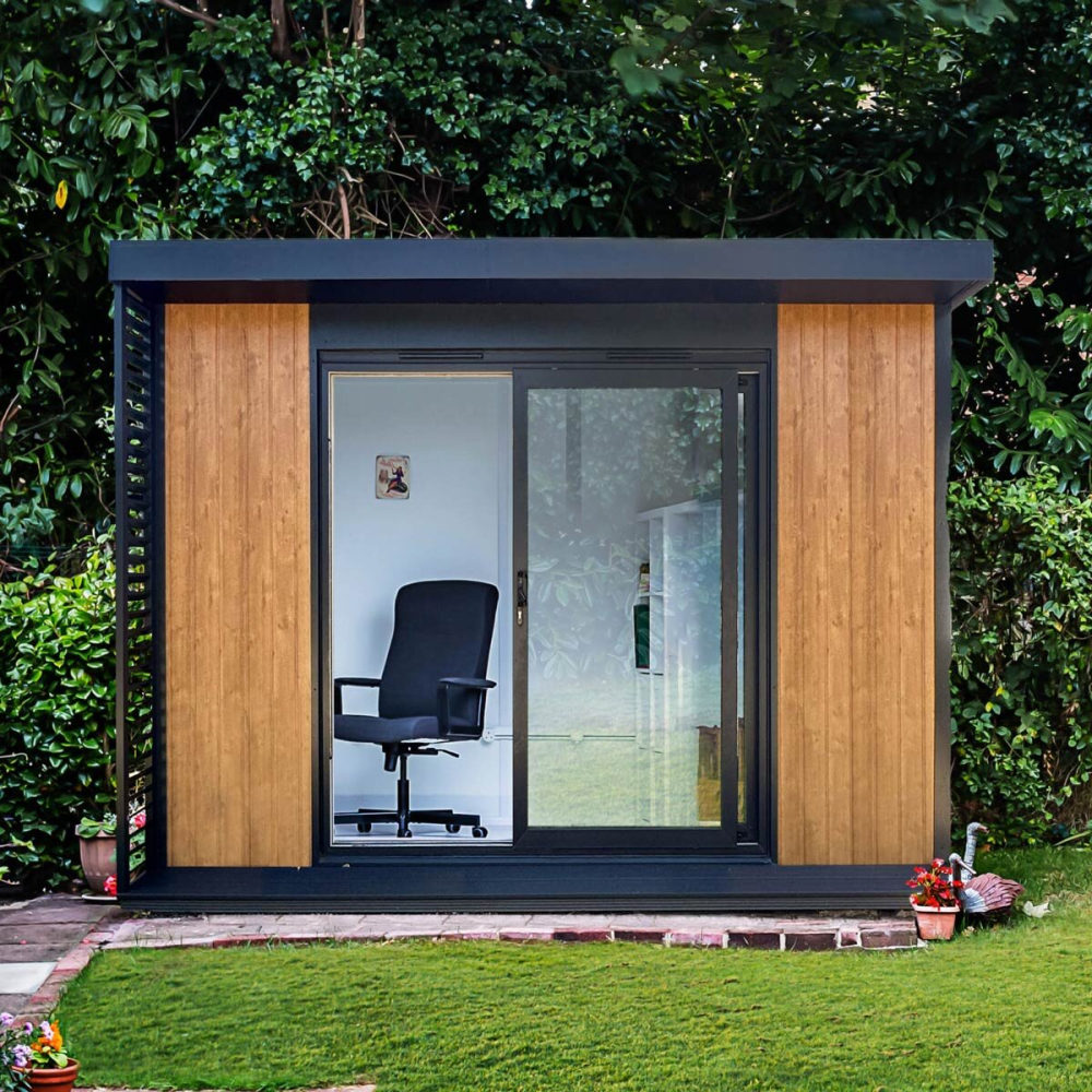 Installed Green Retreats Basebox Plus Garden Room, External Footprint 3090mm (w) x 3860mm (d)