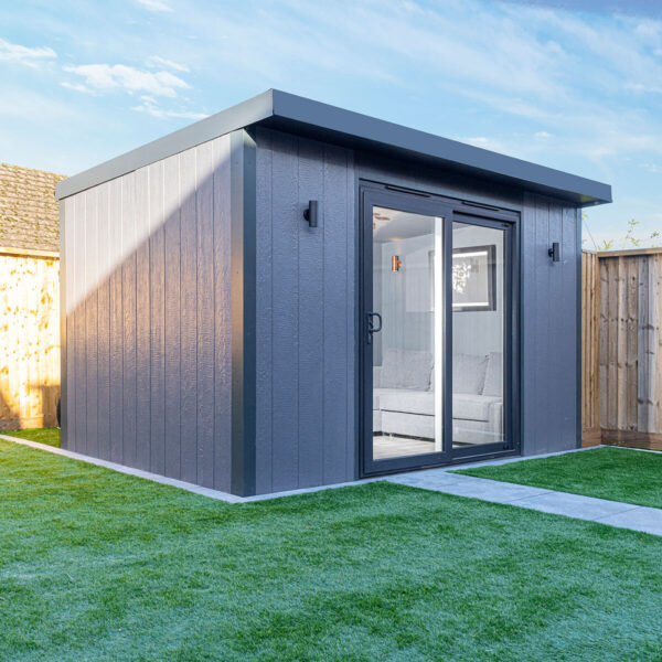 Installed Green Retreats Basebox Garden Room, External Footprint 3680mm (w) x 3830mm (d)