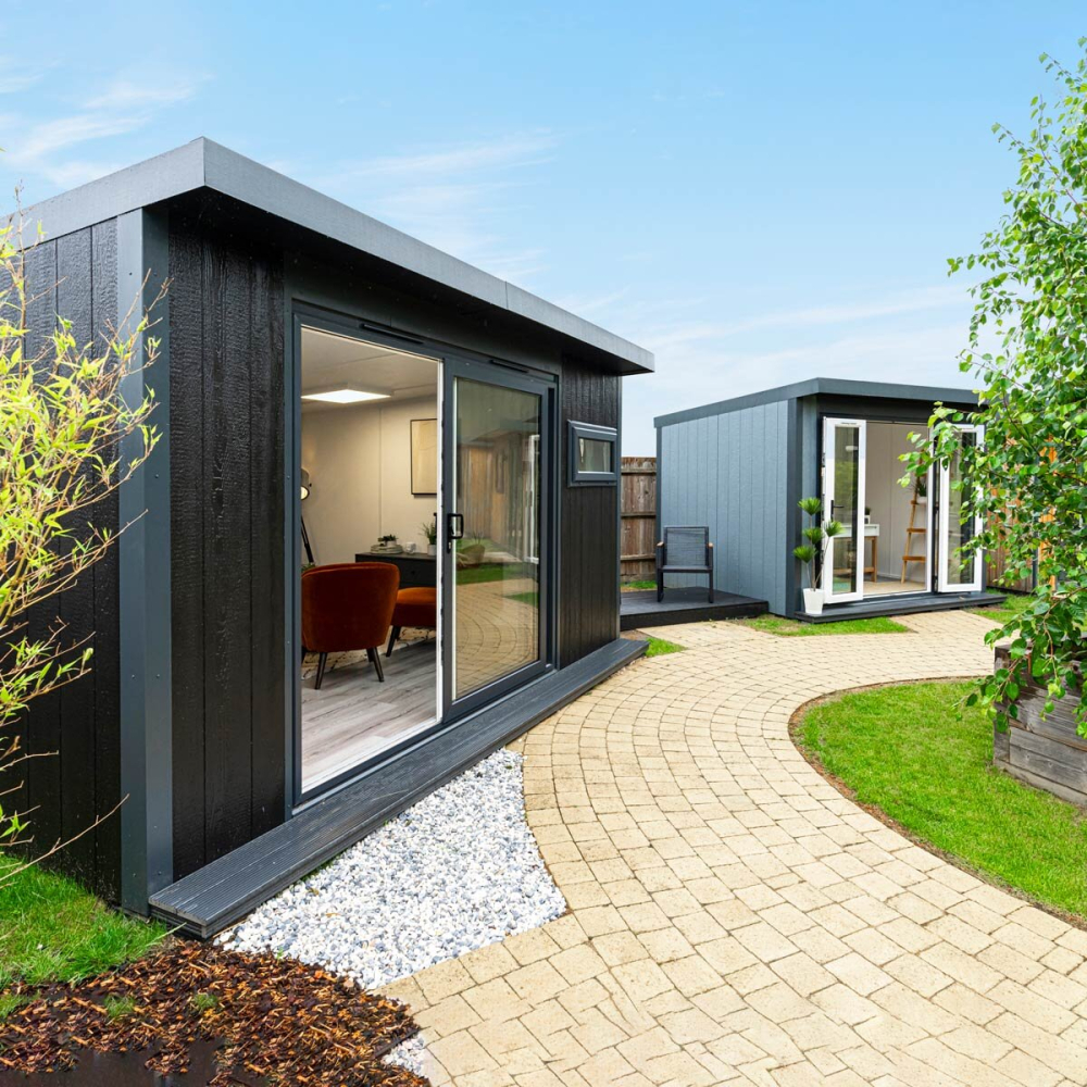 Installed Green Retreats Basebox Garden Room, External Footprint 4900mm (w) x 2620mm (d)
