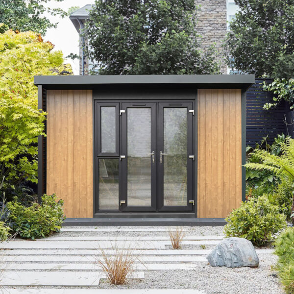 Installed Green Retreats Basebox Plus Garden Room, External Footprint 3700mm (w) x 2640mm (d)