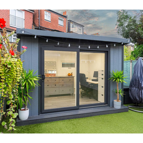 Installed Green Retreats Basebox Garden Room, External Footprint 3680mm (w) x 3230mm (d)