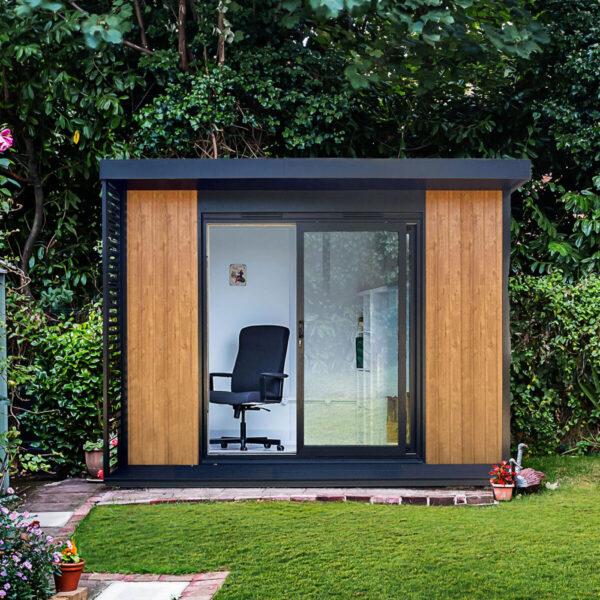 Installed Green Retreats Basebox Plus Garden Room, External Footprint 2480mm (w) x 3250mm (d)