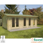 Forest Garden Haresfield 58mm Log Cabin 19ft 8" x 13ft 1" (6 x 4m) - Image 2