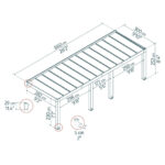 Palram Canopia Helsinki 9ft 10" x 28ft 3" (3m x 8.6m) Cedar Wood Patio Cover - Image 2