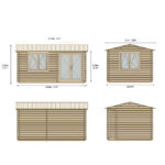 Shire Thetford 44mm Log Cabin 15ft x 10ft (4.5 x 3m) - Image 3