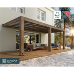 Palram Canopia Helsinki 9ft 10" x 21ft 10" (3m x 6.65m) Cedar Wood Patio Cover