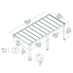 Palram Canopia Helsinki 9ft 10" x 21ft 10" (3m x 6.65m) Cedar Wood Patio Cover - Image 2