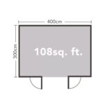 Forest Garden Melbury 45mm Log Cabin 13ft 1" x 9ft 8" (4 x 3 m) - Image 3