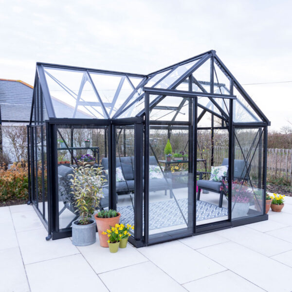 Janssens Elsene 10ft 4" x 13ft 2" (3.2 x 4m) Aluminium Greenhouse Package