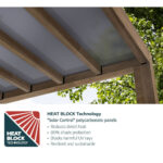 Palram Canopia Helsinki 9ft 10" x 17ft 7" (3m x 5.35m) Cedar Wood Patio Cover - Image 3