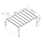 Palram Canopia Stockholm 11ft 2" x 16ft 11" (3.4 x 5.1m) Aluminium Patio Cover - Image 2