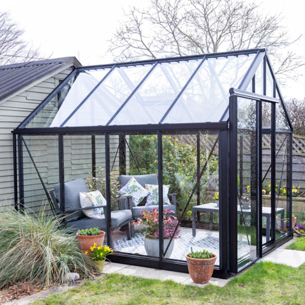 Janssens Liege 7ft 7'' x 10ft 1'' (2.4 x 3.1 m) Aluminium Greenhouse Package