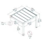 Palram Canopia Helsinki 9ft 10" x 11ft 2" (3m x 3.4m) Cedar Wood Patio Cover - Image 2