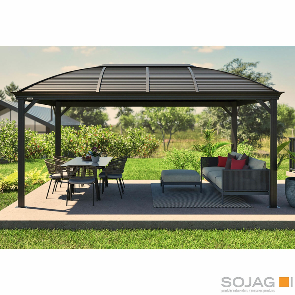 Sojag Moreno 10ft x 16ft (2.89 x 4.74m) Aluminium Frame Sun Shelter with Galvanised Steel Roof + Insect Netting