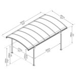 Palram Canopia Vitoria 5000 Aluminium and Polycarbonate Carport - Image 2