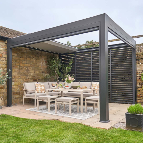 Sunvilla 9ft 10" x 13ft 2" (3 x 4m) Full Electric Louvered Pergola with LEDs