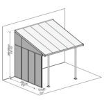 Palram Canopia Feria 3 SideWall Patio Cover, White - Image 2