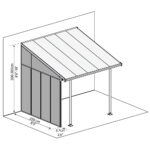 Palram Canopia Feria 3 SideWall Patio Cover, Grey - Image 2