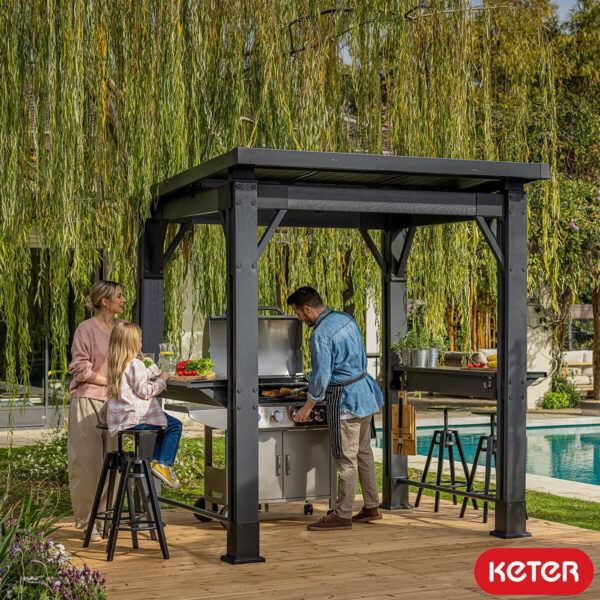 Keter Grill Gazebo 8ft 1" x 6ft 7" (2.47 x 2m)