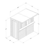 Forest Garden 6ft x 3ft (1.8 x 0.9m) Wooden Garden Bar Entertainment Shed - Image 2