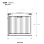 Suncast 4ft 7" x 2ft 5" (1.4 x 0.7m) Horizontal 605 Litre Extra Large Outdoor Storage Deck Box - Image 3