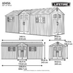 Lifetime 20ft x 8ft (6 x 2.4m) Rough Cut Dual Entry Outdoor Storage Shed - Model 60456 - Image 2