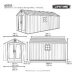 Lifetime 8ft x 17ft 5" (2.4 x 5.3m) Rough Cut Outdoor Storage Shed - Model 60352 - Image 2