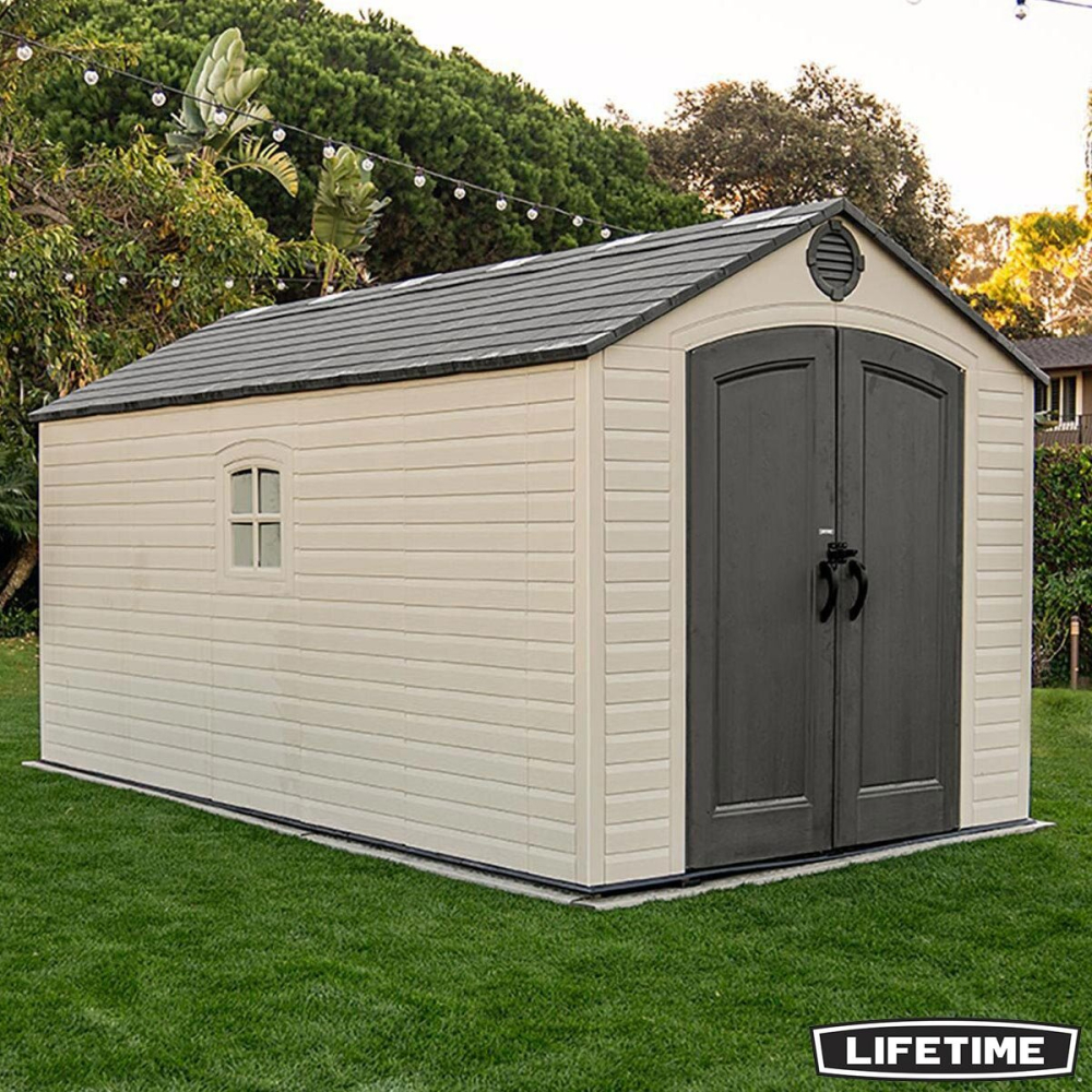Lifetime 8ft x 15ft (2.4 x 4.5m) Storage Shed - Model 60394