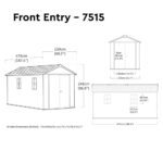 Keter Newton Plus 15ft 6" x 7ft 5" (4.7 x 2.3m) Storage Shed in 2 Configurations - Image 3