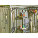 Stone Garden 5ft 11" x 5ft 11" (1.8m x 1.84m) Two Door Steel Shed in Green - Image 10
