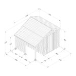 Forest Garden Timberdale 8ft x 6ft" (2.47 x 1.85m) Tongue & Groove Wooden Storage Shed with Log Store - Image 2