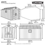 Lifetime 7ft 1" x 14ft (2.16 x 4.27m) Storage Shed - Model 60475 - Image 2