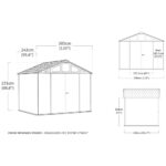 Keter Rosewood Summit 10ft x 8ft (3.05 x 2.43m) Storage Shed - Image 2