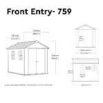 Keter Newton Plus 9ft 5" x 7ft 6" (2.9 x 2.3m) Storage Shed in 2 Configurations - Image 3