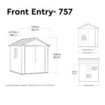 Keter Newton Plus 7ft 6" x 7ft 4" (2.3 x 2.2m) Storage Shed in 2 Configurations - Image 3