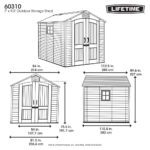 Lifetime 7ft x 9ft 6" (2.1x 2.9m) Rough Cut Storage Shed - Model 60310 - Image 2