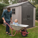 Lifetime 7ft x 9ft 6" (2.1x 2.9m) Rough Cut Storage Shed - Model 60310 - Image 3