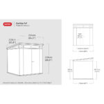 Keter Cortina 7ft 1" x 7ft 1" (2.16 x 2.16m) Storage Shed - Image 2