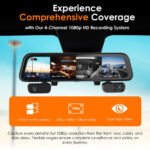 Rexing M4 4-Channel 12” Touch Screen Mirror Dash Cam - Image 2