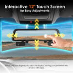 Rexing M4 4-Channel 12” Touch Screen Mirror Dash Cam - Image 3