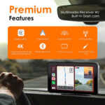 Rexing Wireless Multimedia Receiver CPDuo-7 – CarPlay + Android Auto + Dash Cam - Image 2