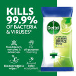 Dettol Antibacterial Lime & Mint Cleaning Wipes - 126 Count | Germ Protection, Fresh Scent, Multi-Surface Use, Convenient for Home, Office, Travel, Hygiene Essentials - Image 3