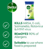 Dettol Antibacterial Lime & Mint Cleaning Wipes - 126 Count | Germ Protection, Fresh Scent, Multi-Surface Use, Convenient for Home, Office, Travel, Hygiene Essentials - Image 8