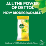 Dettol Biodegradable Antibacterial Multi-Purpose Cleaning Disinfectant Wipes, Citrus Zest Fragrance, 50 Wipes - Image 4