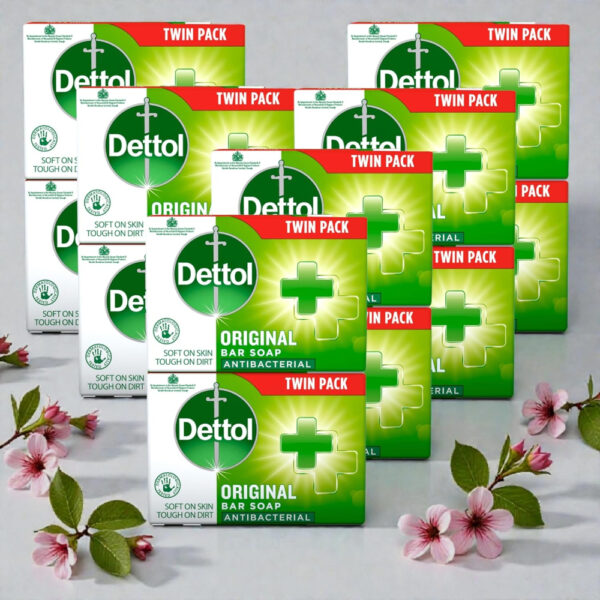 Dettol Original Antibacterial Soap – 6 Twin Pack (12 x 100g)
