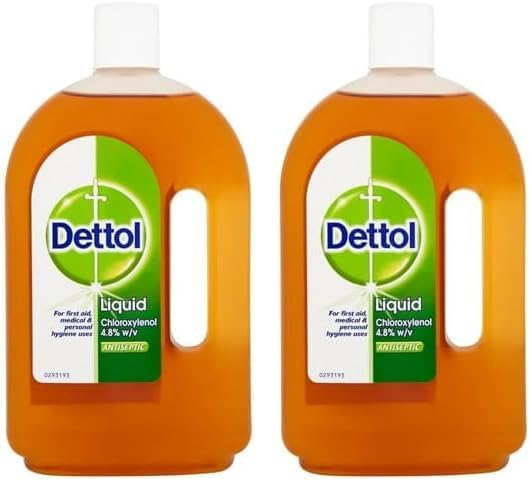 Dettol Original Liquid Antiseptic Disinfectant for First Aid, Wounds and Cuts, 750 ml (Pack of 2)